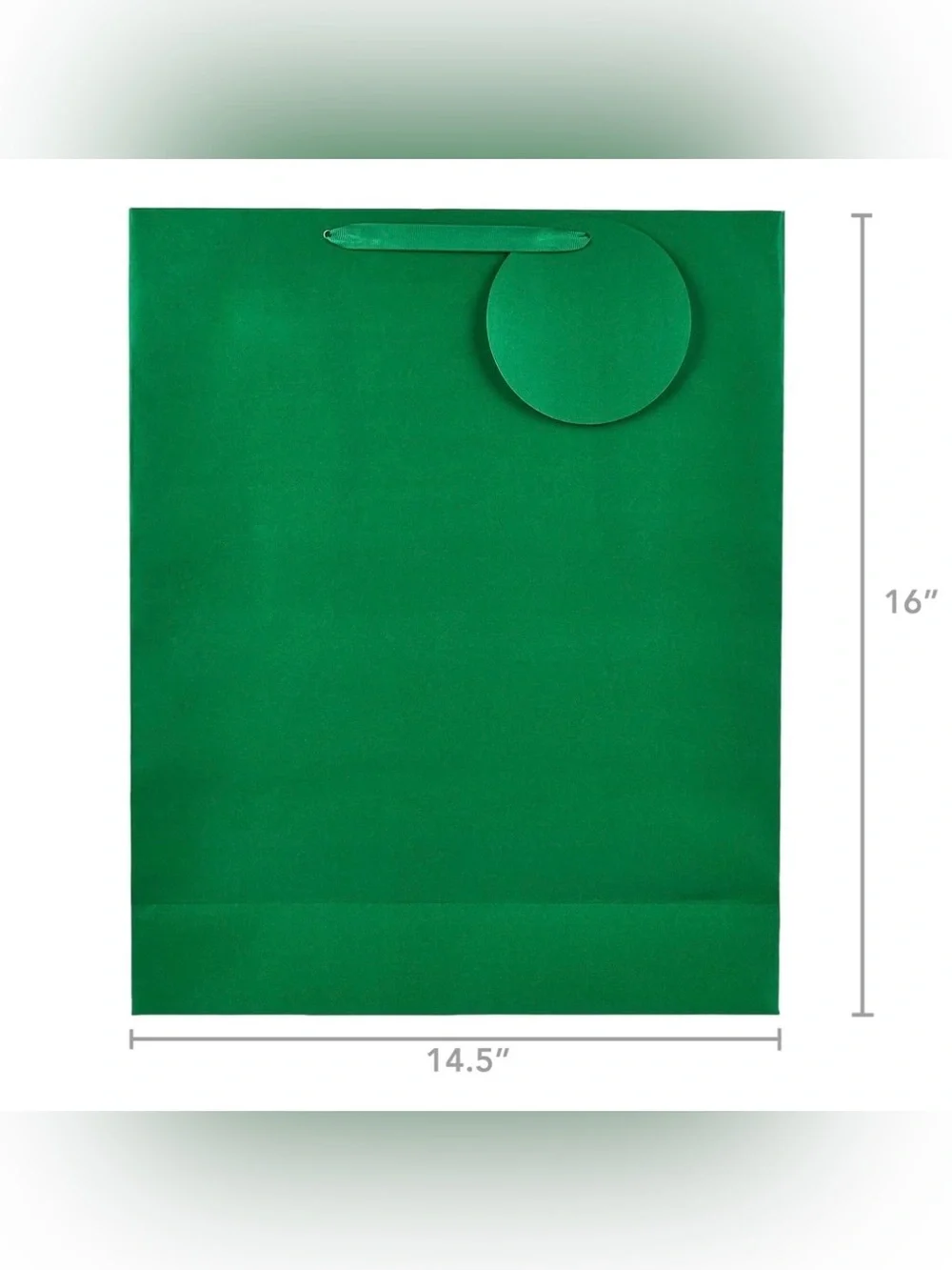 🎉 $5 Jumbo Green Gift Bag with Ribbon Handles